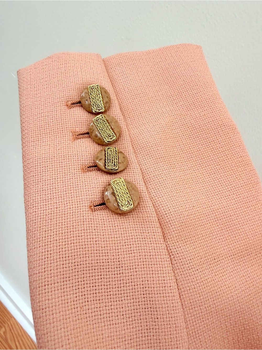STELLA MCCARTNEY PINK WOOL SINGLE BUTTON BLAZER JACKET - Picture 7 of 15